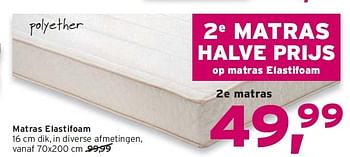 Aanbiedingen Matras elastifoam - Huismerk - Leen Bakker - Geldig van 14/09/2014 tot 24/09/2014 bij Leen Bakker