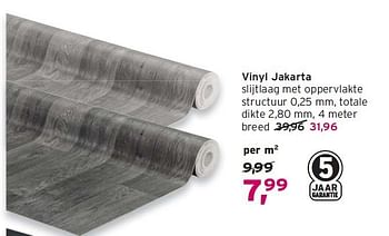Aanbiedingen Vinyl jakarta - Huismerk - Leen Bakker - Geldig van 14/09/2014 tot 24/09/2014 bij Leen Bakker