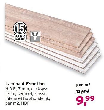 Aanbiedingen Laminaat e-motion - Huismerk - Leen Bakker - Geldig van 14/09/2014 tot 24/09/2014 bij Leen Bakker