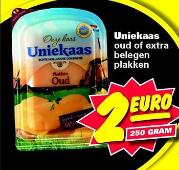 Aanbiedingen Uniekaas oud of extra belegen plakken - Uniekaas - Geldig van 15/09/2014 tot 21/09/2014 bij Nettorama