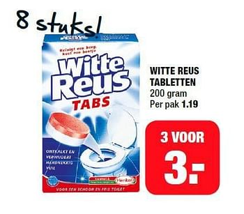 Aanbiedingen Witte reus tabletten - Witte reus - Geldig van 15/09/2014 tot 21/09/2014 bij Big Bazar