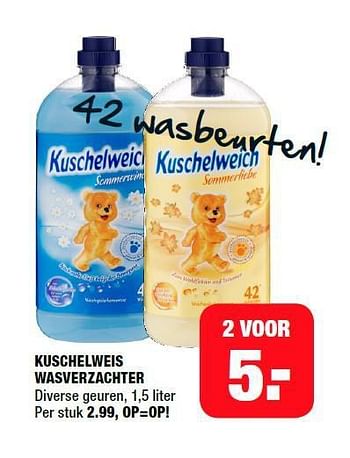 Aanbiedingen Kuschelweis wasverzachter - Kuschelweich - Geldig van 15/09/2014 tot 21/09/2014 bij Big Bazar
