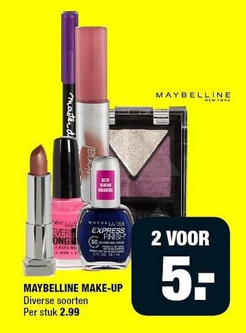 Aanbiedingen Maybelline make-up - Maybelline - Geldig van 15/09/2014 tot 21/09/2014 bij Big Bazar