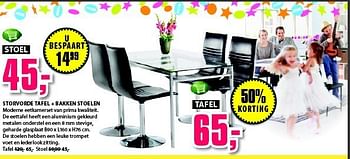 Aanbiedingen Storvorde tafel + bakken stoelen - Huismerk - Jysk - Geldig van 15/09/2014 tot 21/09/2014 bij Jysk
