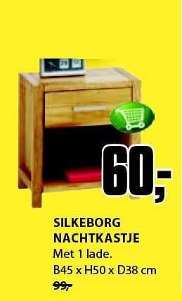 Aanbiedingen Silkeborg nachtkastje - Huismerk - Jysk - Geldig van 15/09/2014 tot 21/09/2014 bij Jysk