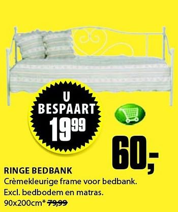 Aanbiedingen Ringe bedbank - Huismerk - Jysk - Geldig van 15/09/2014 tot 21/09/2014 bij Jysk