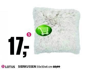 Aanbiedingen Lotus sierkussen - Huismerk - Jysk - Geldig van 15/09/2014 tot 21/09/2014 bij Jysk