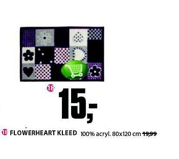 Aanbiedingen Flowerheart kleed - Huismerk - Jysk - Geldig van 15/09/2014 tot 21/09/2014 bij Jysk