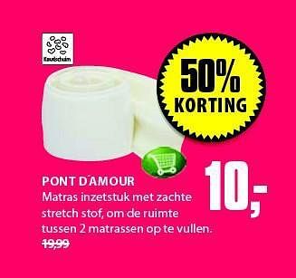 Aanbiedingen Pont d´amour matras inzetstuk met zachte stretch stof - Huismerk - Jysk - Geldig van 15/09/2014 tot 21/09/2014 bij Jysk