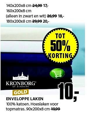 Aanbiedingen Enveloppe laken - Kronborg - Geldig van 15/09/2014 tot 21/09/2014 bij Jysk