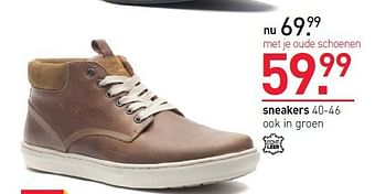 Aanbiedingen Sneakers ook in groen - Huismerk - Scapino - Geldig van 15/09/2014 tot 28/09/2014 bij Scapino