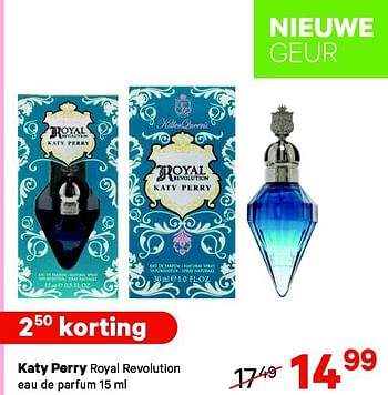 Aanbiedingen Katy perry royal revolution eau de parfum - Royal - Geldig van 15/09/2014 tot 28/09/2014 bij Etos