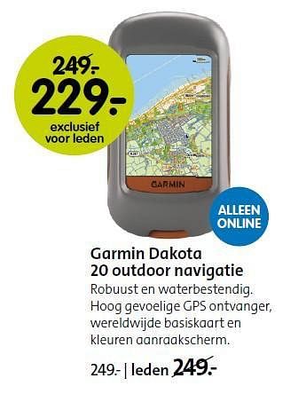 Aanbiedingen Garmin dakota 20 outdoor navigatie - Garmin - Geldig van 15/09/2014 tot 28/09/2014 bij ANWB