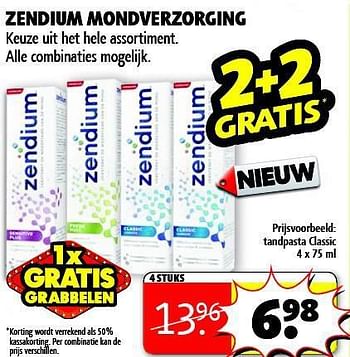 Aanbiedingen Zendium mondverzorging - Zendium - Geldig van 16/09/2014 tot 21/09/2014 bij Kruidvat
