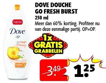 Aanbiedingen Dove douche go fresh burst - Dove - Geldig van 16/09/2014 tot 21/09/2014 bij Kruidvat