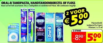 Aanbiedingen Oral-b tandpasta, handtandenborstel of floss - Oral-B - Geldig van 16/09/2014 tot 21/09/2014 bij Kruidvat