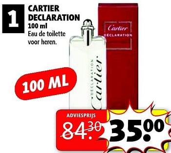 Aanbiedingen Cartier declaration - Cartier - Geldig van 16/09/2014 tot 21/09/2014 bij Kruidvat