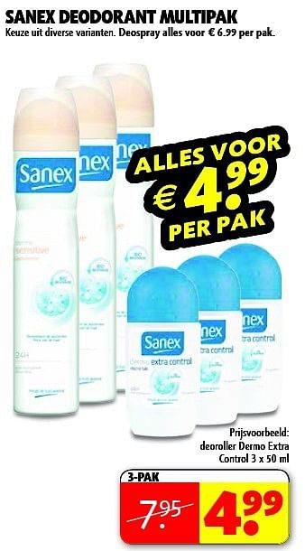 Aanbiedingen Sanex deodorant multipak - Sanex - Geldig van 16/09/2014 tot 21/09/2014 bij Kruidvat