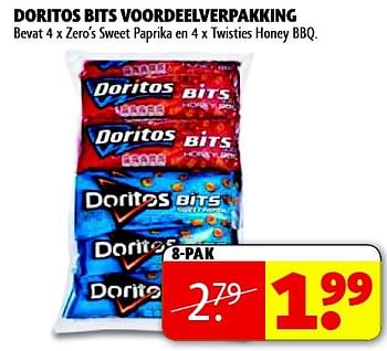 Aanbiedingen Doritos bits voordeelverpakking - Doritos - Geldig van 16/09/2014 tot 21/09/2014 bij Kruidvat