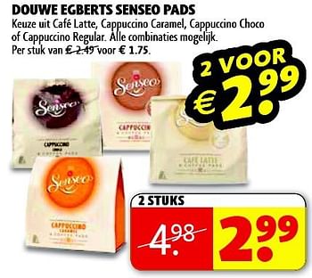 Aanbiedingen Douwe egberts senseo pads - Douwe Egberts - Geldig van 16/09/2014 tot 21/09/2014 bij Kruidvat