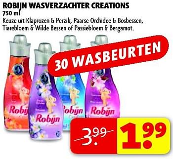 Aanbiedingen Robijn wasverzachter creations - Robijn - Geldig van 16/09/2014 tot 21/09/2014 bij Kruidvat