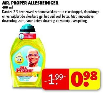 Aanbiedingen Mr. proper allesreiniger - Mr. Propre - Geldig van 16/09/2014 tot 21/09/2014 bij Kruidvat