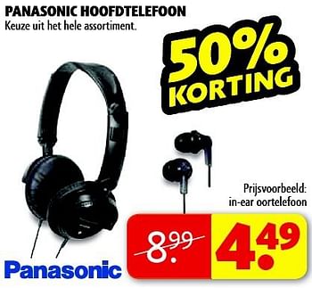 Aanbiedingen Panasonic hoofdtelefoon - Panasonic - Geldig van 16/09/2014 tot 21/09/2014 bij Kruidvat
