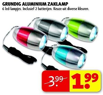 Aanbiedingen Grundig aluminium zaklamp - Grundig - Geldig van 16/09/2014 tot 21/09/2014 bij Kruidvat