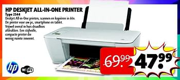 Aanbiedingen Hp deskjet all-in-one printer 2544 - HP - Geldig van 16/09/2014 tot 21/09/2014 bij Kruidvat
