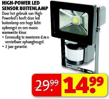 Aanbiedingen High-power led sensor buitenlamp - Huismerk - Kruidvat - Geldig van 16/09/2014 tot 21/09/2014 bij Kruidvat
