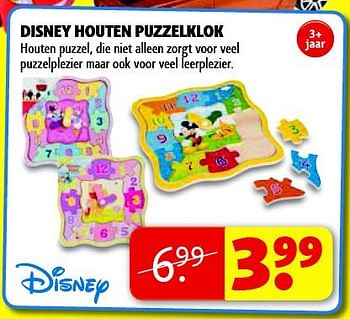 Aanbiedingen Disney houten puzzelklok - Disney - Geldig van 16/09/2014 tot 21/09/2014 bij Kruidvat