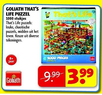 Aanbiedingen Goliath that`s life puzzel - Goliath - Geldig van 16/09/2014 tot 21/09/2014 bij Kruidvat