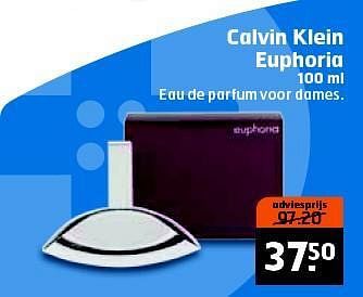Aanbiedingen Calvin klein euphoria - Calvin Klein - Geldig van 16/09/2014 tot 21/09/2014 bij Trekpleister