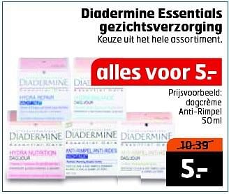 Aanbiedingen Dagcrème anti-rimpel - Diadermine - Geldig van 16/09/2014 tot 21/09/2014 bij Trekpleister