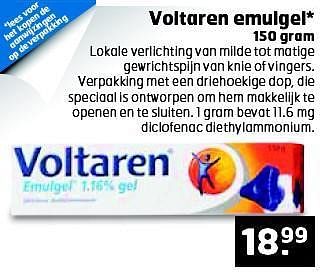 Aanbiedingen Voltaren emulgel - Voltaren - Geldig van 16/09/2014 tot 21/09/2014 bij Trekpleister