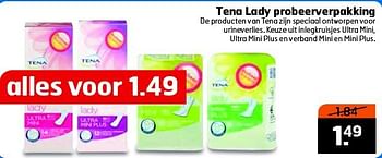 Aanbiedingen Tena lady probeerverpakking - Tena - Geldig van 16/09/2014 tot 21/09/2014 bij Trekpleister