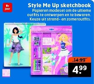 Aanbiedingen Style me up sketchbook - Style me up - Geldig van 16/09/2014 tot 21/09/2014 bij Trekpleister