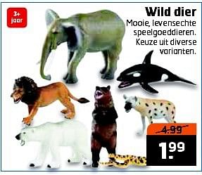 Aanbiedingen Wild dier mooie, levensechte speelgoeddieren - Huismerk - Trekpleister - Geldig van 16/09/2014 tot 21/09/2014 bij Trekpleister