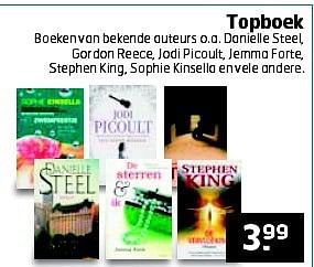 Aanbiedingen Topboek boeken van bekende auteurs o.a. danielle steel - Huismerk - Trekpleister - Geldig van 16/09/2014 tot 21/09/2014 bij Trekpleister