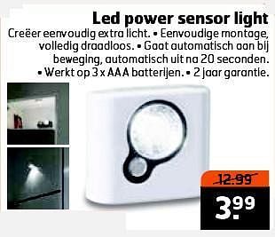 Aanbiedingen Led power sensor light - Watshome - Geldig van 16/09/2014 tot 21/09/2014 bij Trekpleister