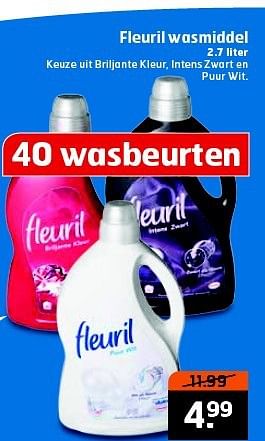 Aanbiedingen Fleuril wasmiddel - Fleuril - Geldig van 16/09/2014 tot 21/09/2014 bij Trekpleister