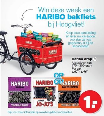 Aanbiedingen Haribo drop - Haribo - Geldig van 17/09/2014 tot 23/09/2014 bij Hoogvliet
