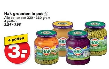 Aanbiedingen Hak groenten in pot - Hak - Geldig van 17/09/2014 tot 23/09/2014 bij Hoogvliet