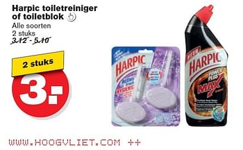 Aanbiedingen Harpic toiletreiniger of toiletblok - Harpic - Geldig van 17/09/2014 tot 23/09/2014 bij Hoogvliet