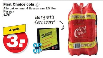 Aanbiedingen First choice cola - First choice - Geldig van 17/09/2014 tot 23/09/2014 bij Hoogvliet