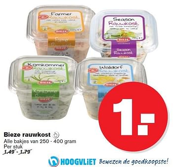 Aanbiedingen Bieze rauwkost - Huismerk - Hoogvliet - Geldig van 17/09/2014 tot 23/09/2014 bij Hoogvliet