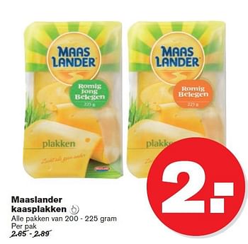 Aanbiedingen Maaslander kaasplakken - Maaslander - Geldig van 17/09/2014 tot 23/09/2014 bij Hoogvliet