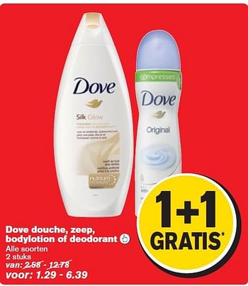 Aanbiedingen Dove douche, zeep, bodylotion of deodorant - Dove - Geldig van 17/09/2014 tot 23/09/2014 bij Hoogvliet