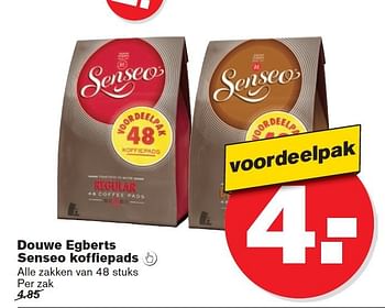 Aanbiedingen Douwe egberts senseo koffiepads - Douwe Egberts - Geldig van 17/09/2014 tot 23/09/2014 bij Hoogvliet