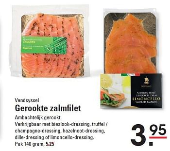 Aanbiedingen Gerookte zalmfilet ambachtelijk gerookt - Vendsyssel - Geldig van 18/09/2014 tot 06/10/2014 bij Sligro